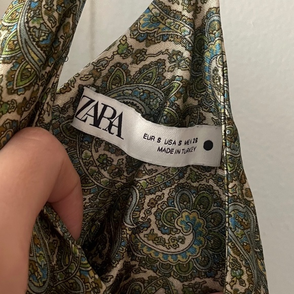 ZARA Green Slip Dress - Picture 3 of 4